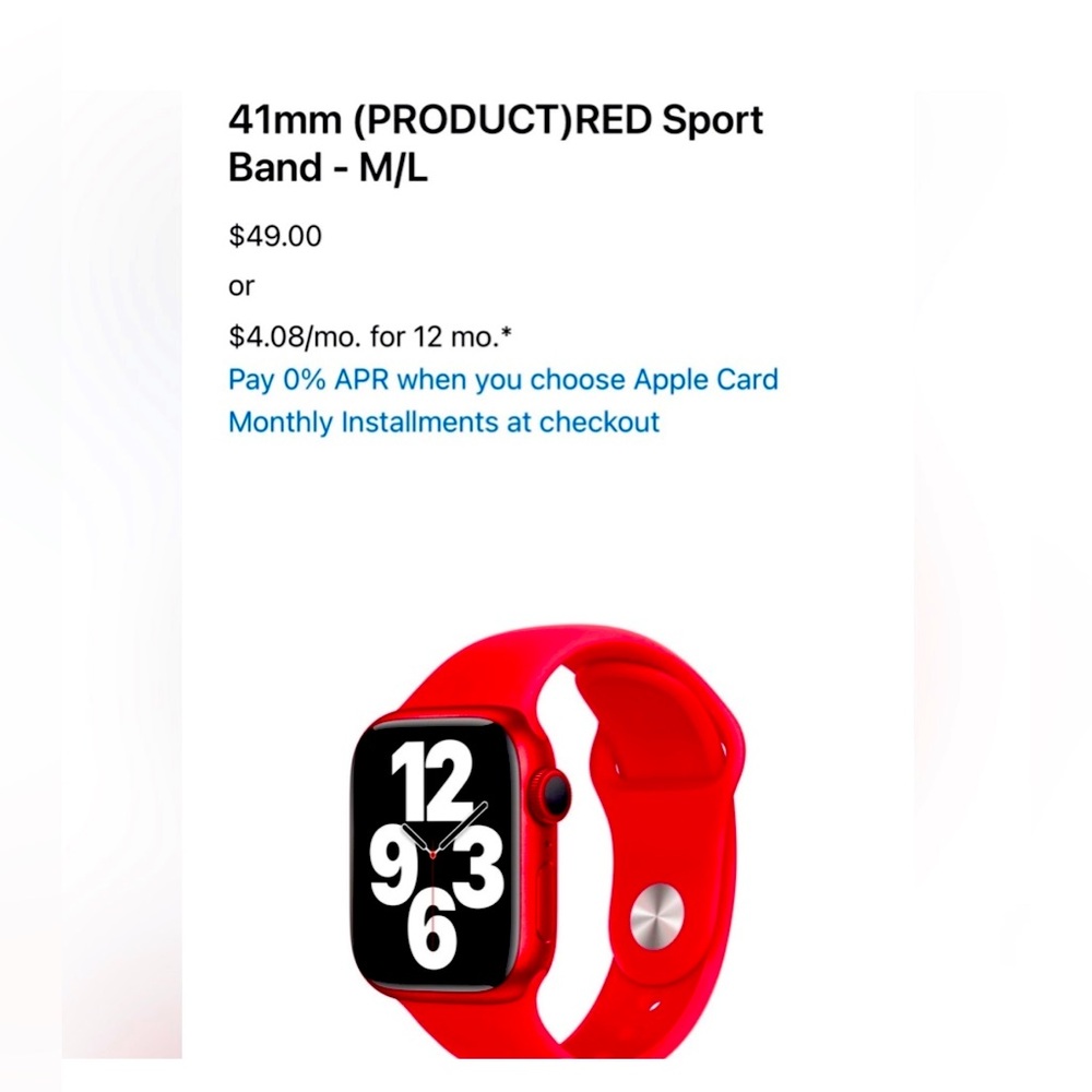 NIB APPLE WATCH SPORT BAND
SPECIAL EDITION